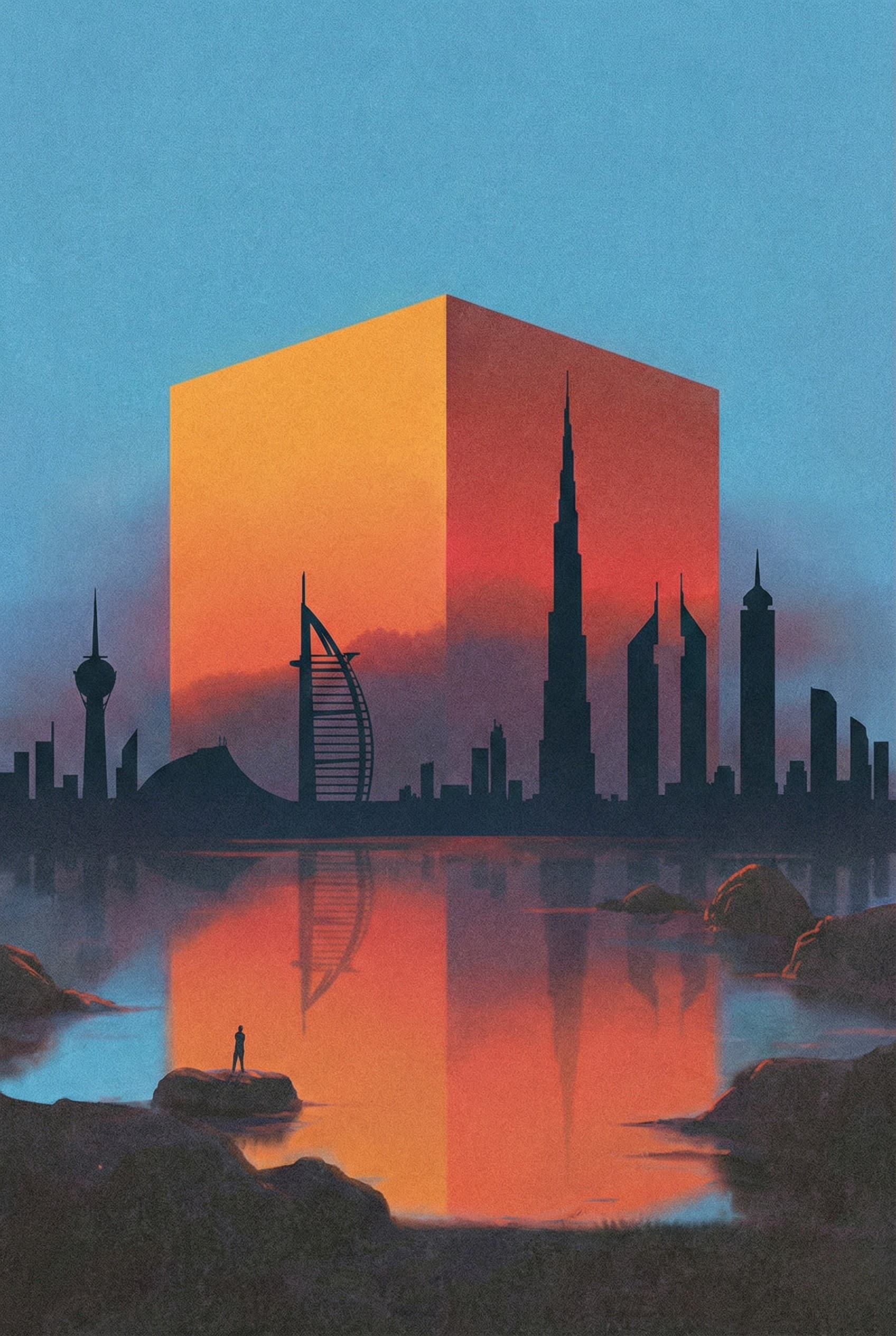 Abstract minimal data visualization representing tokenization